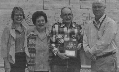 Wally Garbisch Displays Plaque